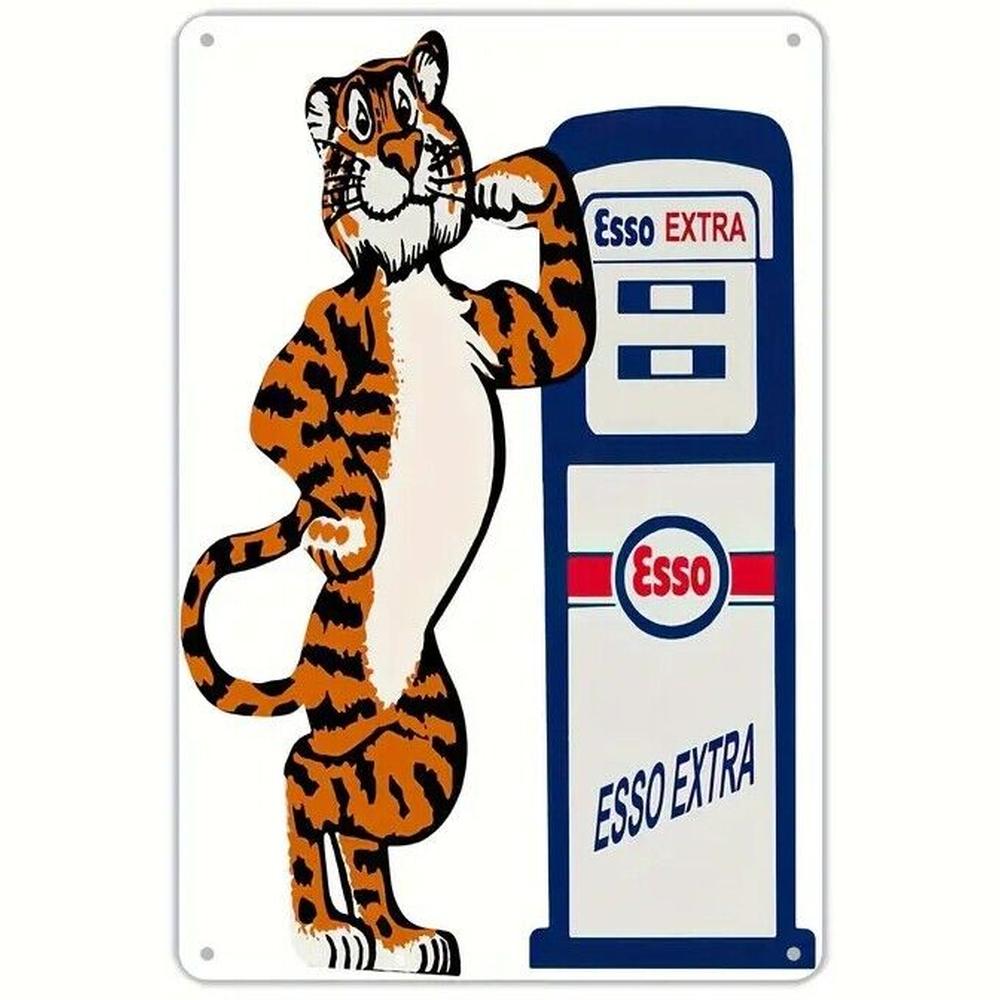 Esso Extra Gasoline Novelty Metal Sign 12" x 8" Wall Art Home & Garden:Home Décor:Plaques & Signs Style Your Walls